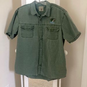 Mens Shirt Sleeve Button Up